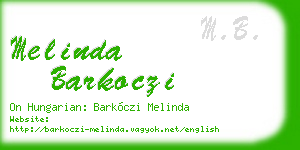 melinda barkoczi business card